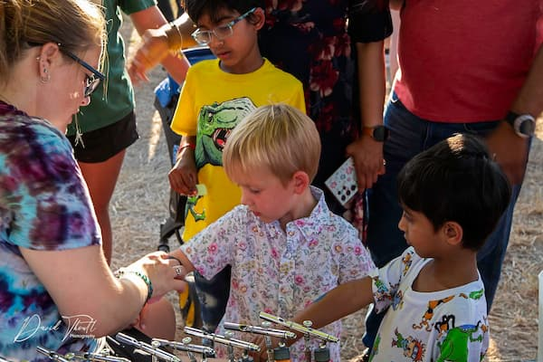 Facepainting fun at the Saturday night balloon glow.